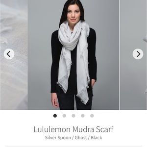 Lululemon Mudra Scarf oversize sheer light weight bamboo
Silver Ghost Black